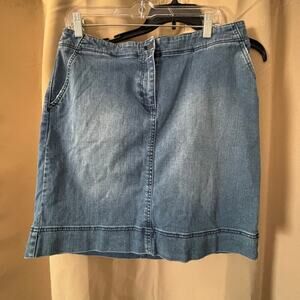 Talbots Denim Straight Skirt Blue Size 12P